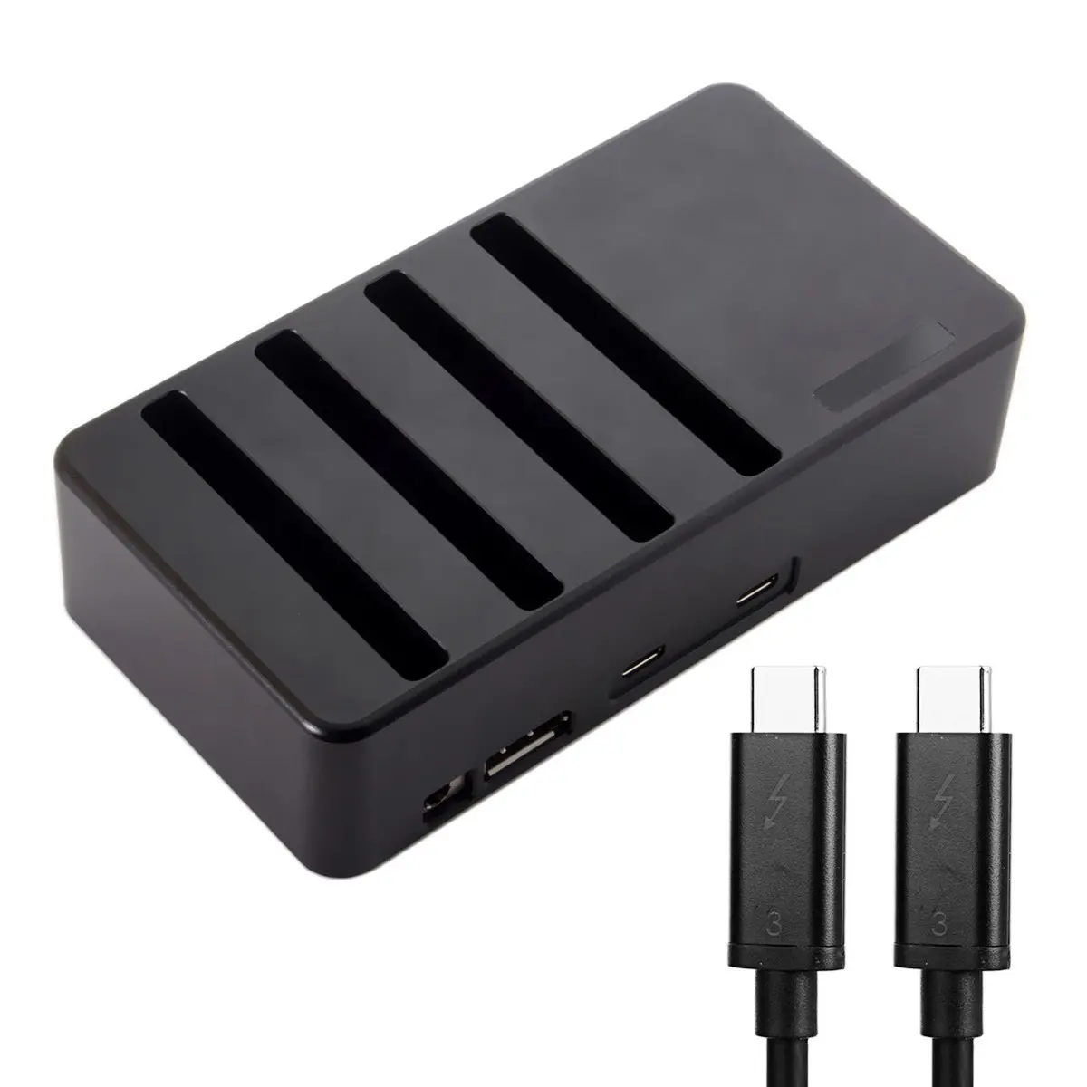 

Zihan 4 SATA 6Gbps HDD SSD Hard Disk Raid to Thunderbolt 3 Docking Convert Case Cartridge