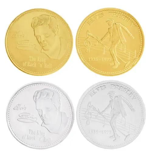 Великобритания Элвис Пресли Король н рок-н-ролл золото искусство памятная монета подарок Элвис Пресли памятная монета Ограниченная серия
