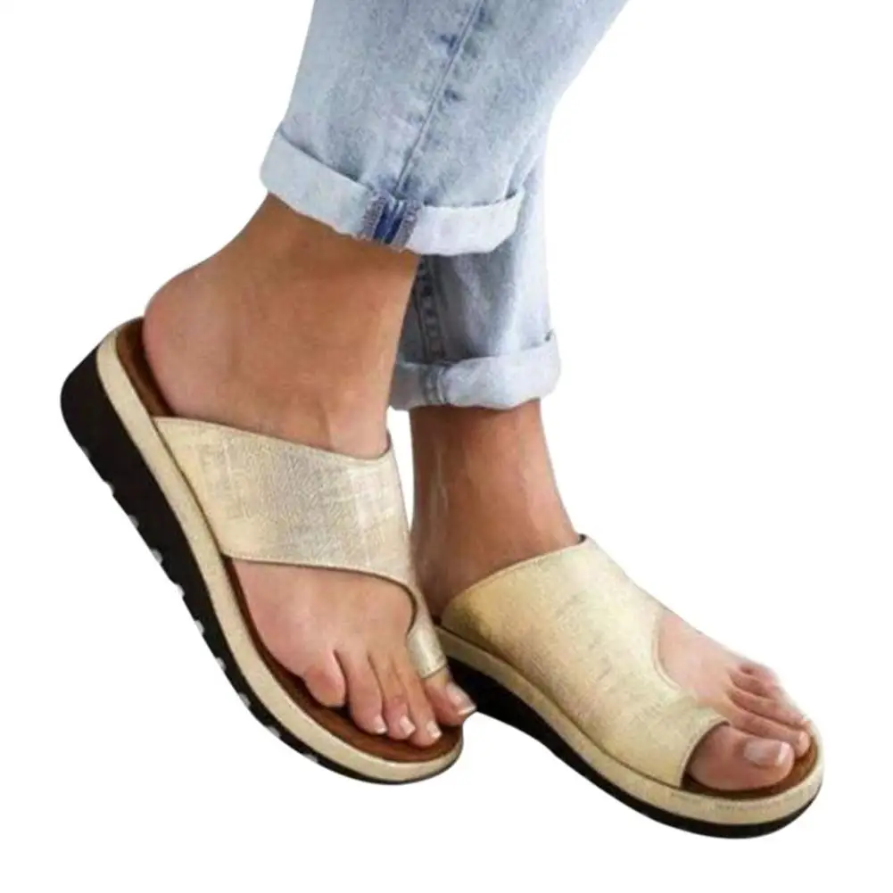 Women Platform Sandals Comfortable Summer Beach Travel Slippers Shoes for Big Toe Bone Correction crocs shoes slipper women plaj
