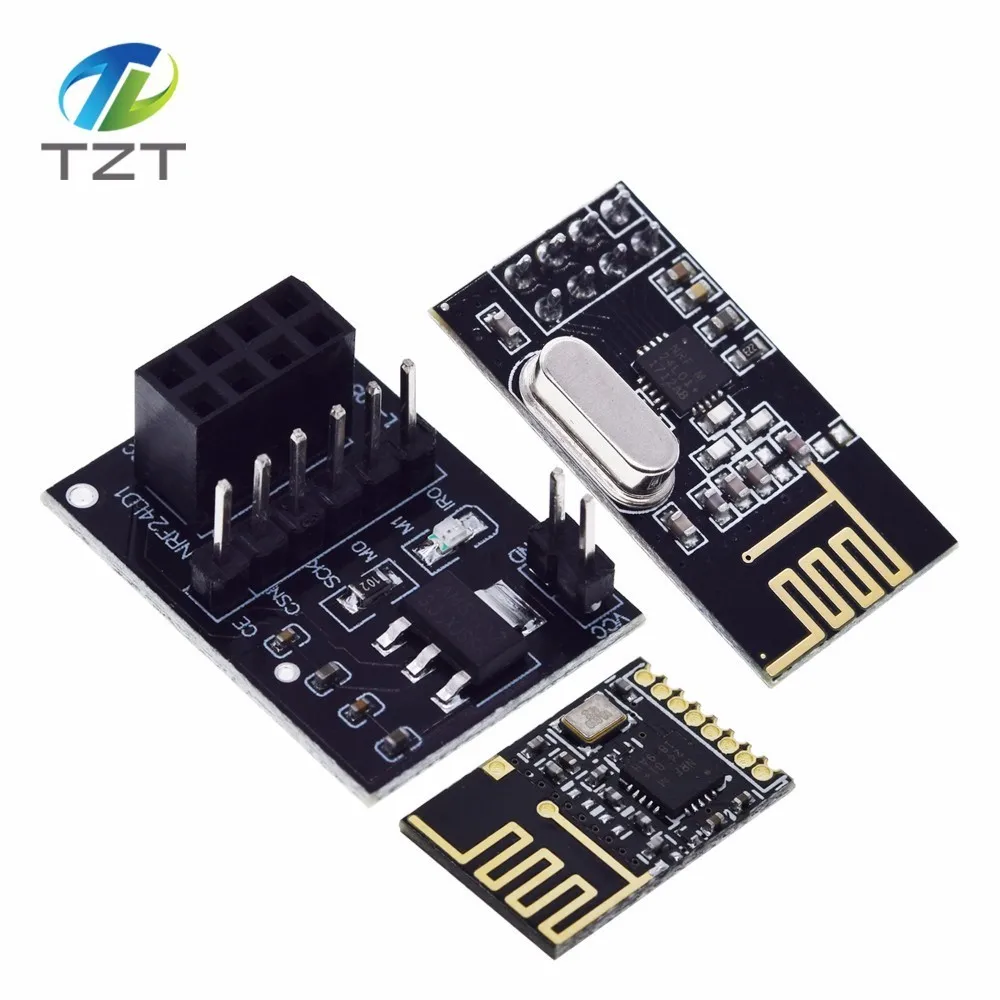 

TZT Wireless Transceiver NRF24L01+ 2.4GHz Antenna Module For Microcontroll Socket Adapter plate Board For arduino