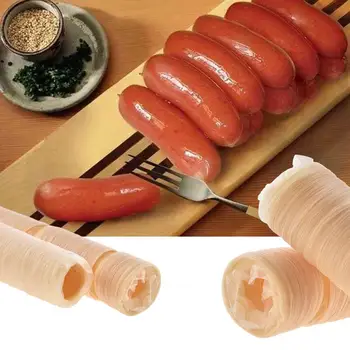 

14M * 26MM DIY Sausage Film Hot Dog Collagen Casing Roast Sausage Dried Collagen Cloth Kitchen Supplies Sausage Tools