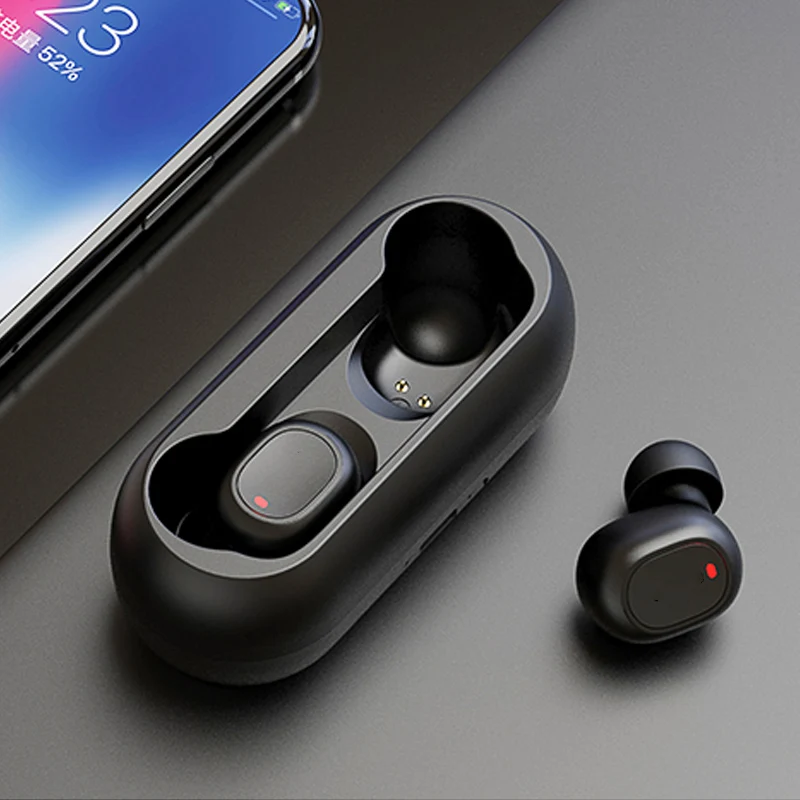 

Mini Wireless Bluetooth Earpieces 5.0 Wireless Dual Earphones Mini in-Ear Ear Buds Sport Headset Stereo with Mic Charging Box