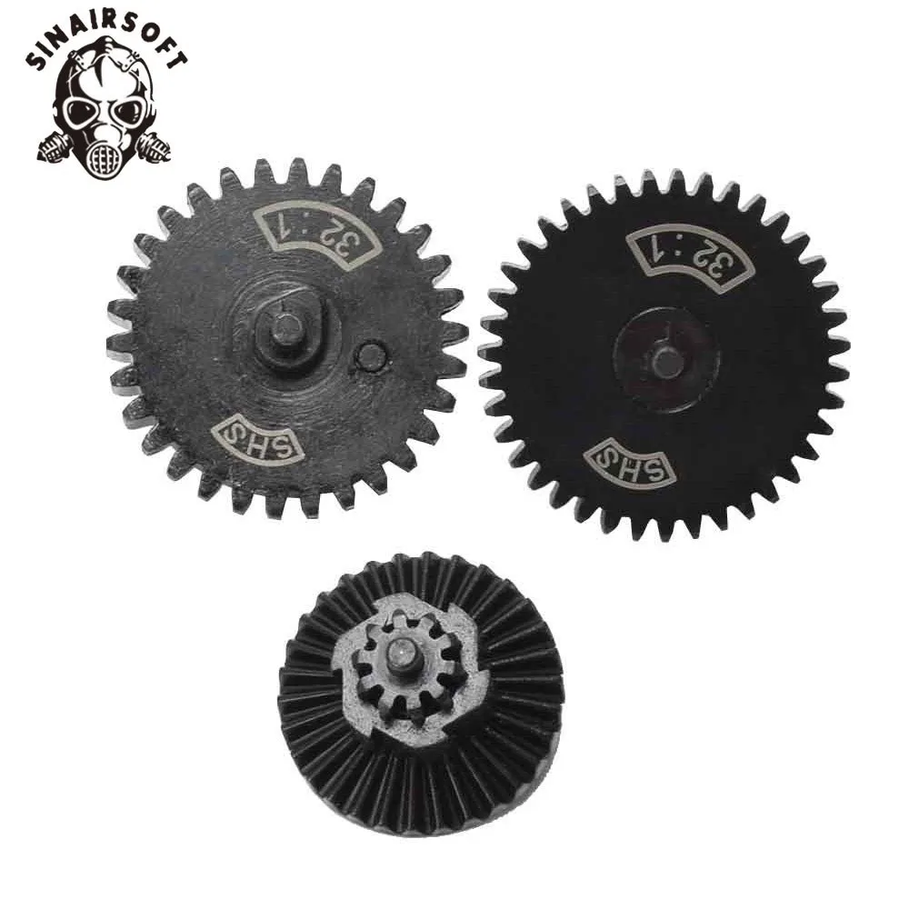 SINAIFSOFT High Quality 32:1 Infinite Torque Up Gear Set for Ver.2 / 3 Airsoft Gearbox free shipping |