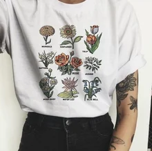 Wildflower Graphic Tees Women Floral Print T Shirt Women Sunshine Plant These Tee Unisex T-shirt Grunge 90s Fashion Travel Tops floral and graphic print buttons henley t shirt