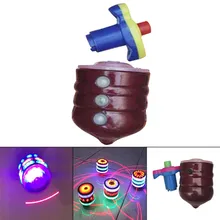 Классический ретро музыкальный гироскоп со светодиодом подарок вспышка свет Спиннер Детская Игрушка имитация деревянная Юла YJS Прямая поставка