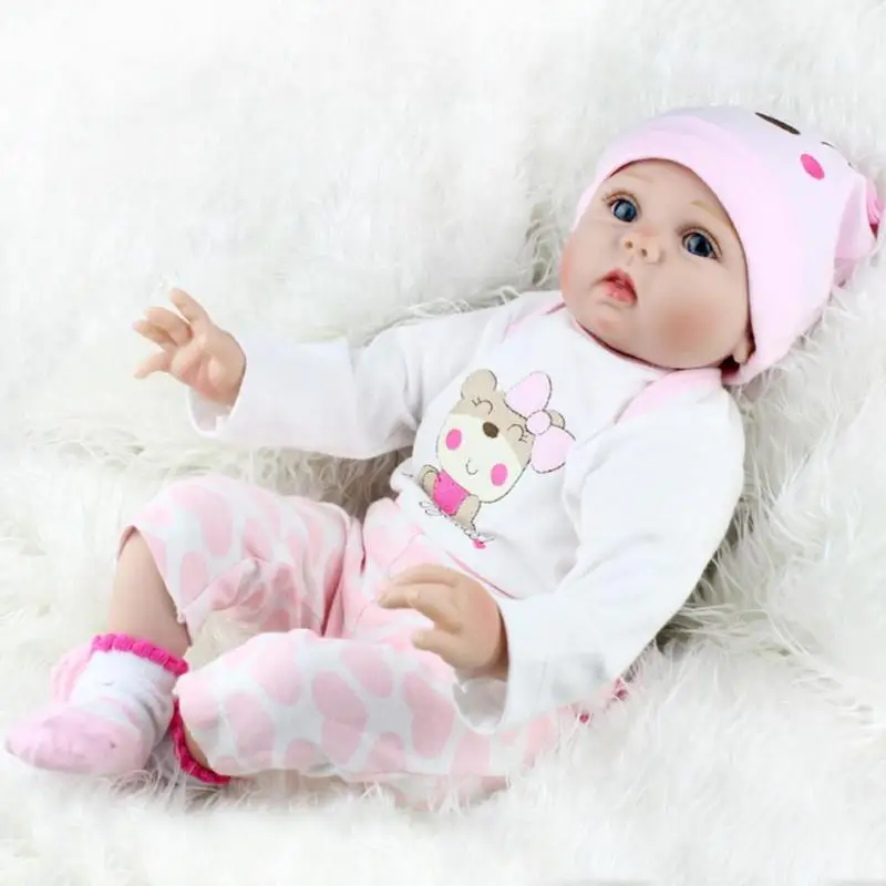 55 см Reborn Baby Doll, Детские Силиконовые Имитационные куклы, игрушки, мягкие реалистичные детские куклы Playmate для новорожденных девочек и мальчиков, подарки на день рождения