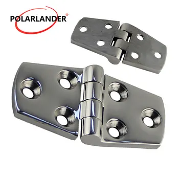 

1 Piece 76*38MM 6 Holes Deck Door Hatch Locker 316 stainless steel Strap Butt Hinge marine grade Hardware for Boat Marine
