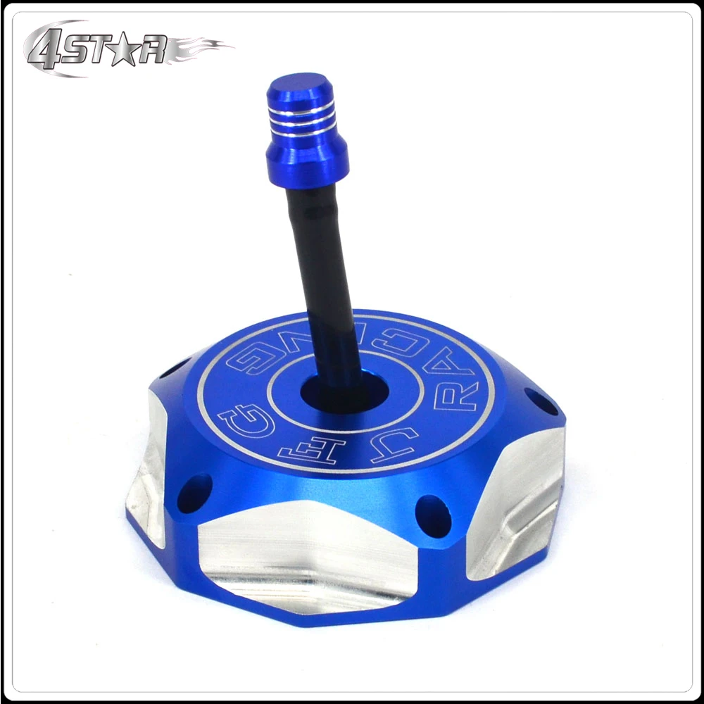 Motorcycle Cnc Blue & Green & Black Billet Gas Fuel Petrol Tank Cap