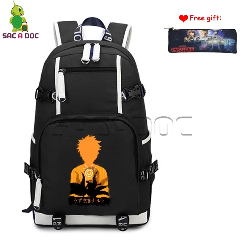 

Anime Naruto Canvas Backpack Naruto Sennin Womens Mens Daily Backpack Boys Girls School Laptop Bags Travel Rucksack Case Gift