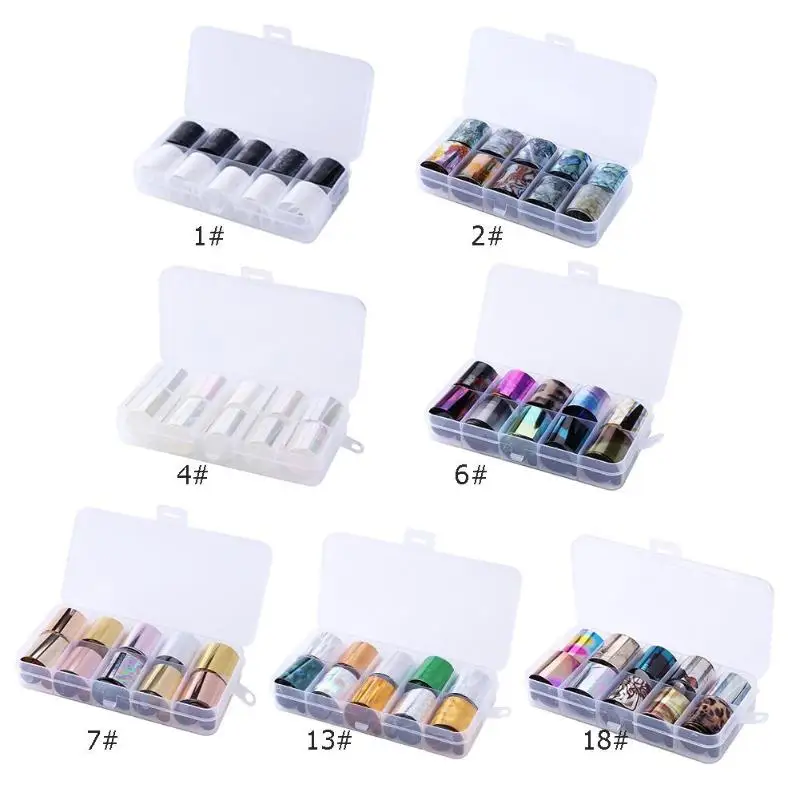 

10pcs Laser Starry Sky Nails Stickers Metal Foil Nails DIY Manicure Decals Design For Nails Accessoires Nail Art Decorations
