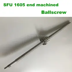 Ballscrew SFU1605 200 300 350 400 450 500 600 мм с Ballnut мяча винт RM 1605 конца обработанные ЧПУ Бесплатная доставка