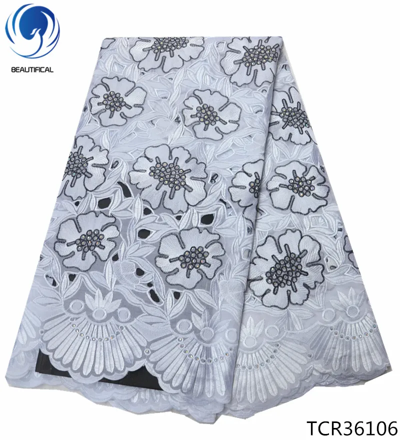 

BEAUTIFICAL 2018 lace fabric swiss voile lace in switzerland high quality 2018 african fabric 5 yards/lot white for dress TCR361