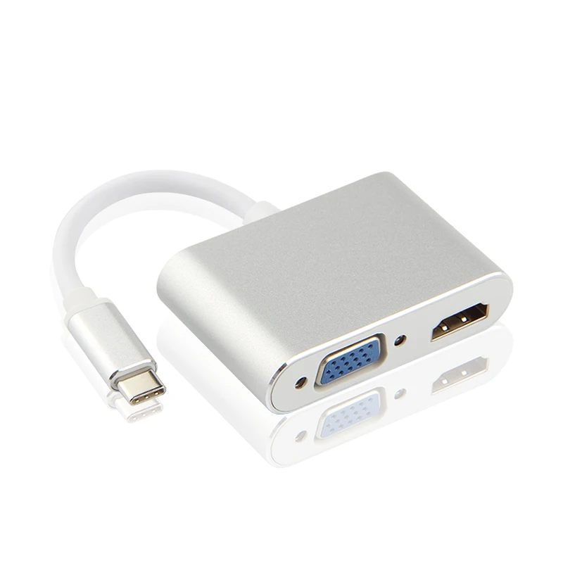 Адаптер HUWEI USB C конвертер в HDMI VGA кабель для Huawei Mate 10/20/P20 Pro Honor note 10 чехол