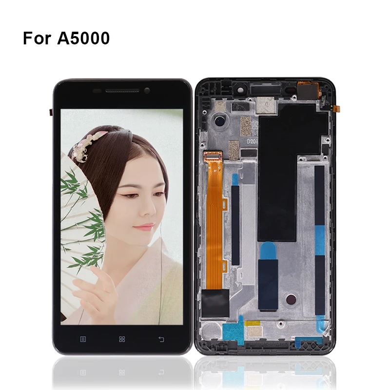 Сменный сенсорный ЖК экран для Lenovo A5000|Экраны мобильных телефонов| |