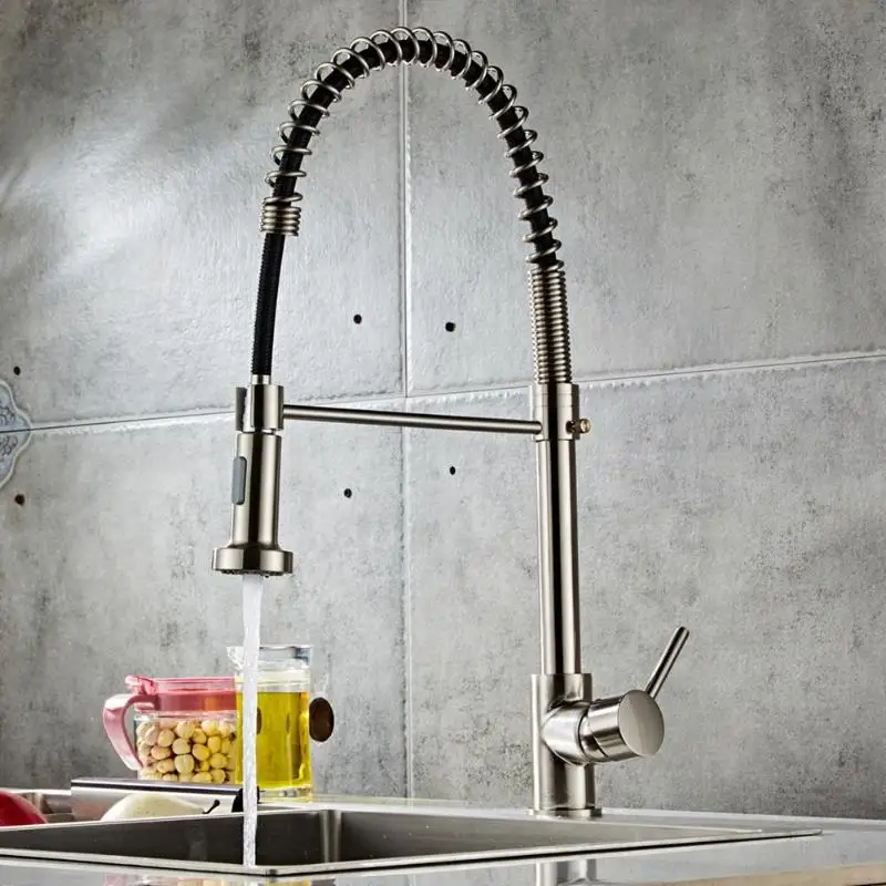 

Pull-down Faucet Spray Head Brush Nylon Water Pipe Kitchen Home Supplies Sprayer Single Handle Kitchen Sink Faucets