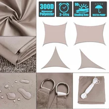 3x3x3 4x4x4 5x5x5 хаки прямой угол супер тяжелый треугольный Тент Открытый водонепроницаемый парус сад Терраса плавательный тент