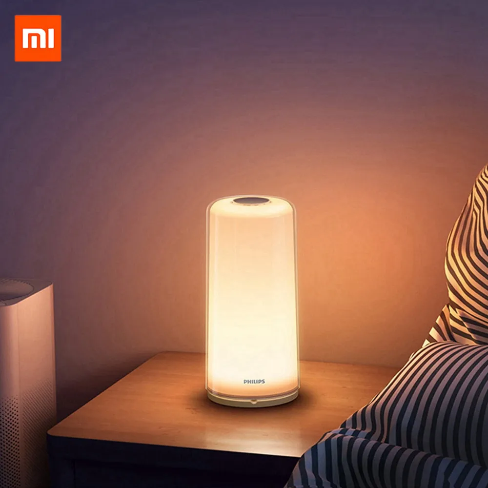 

Xiaomi Phi lips Zhirui Smart LED Bedside Lamp RGBW Dimmable Night Light WiFi bluetooth APP Control Table Lamp AC100-240V