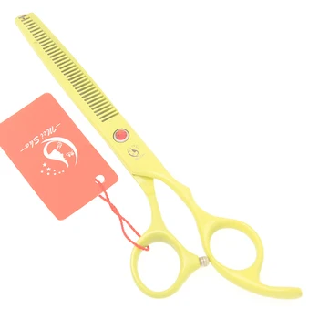 

Meisha Yellow 6.5" Hair Thinning Scissors& 7.0" Hair Cutting Scissors Japanese 440C Hairdressers Shears Hair Styling Tool HA0471