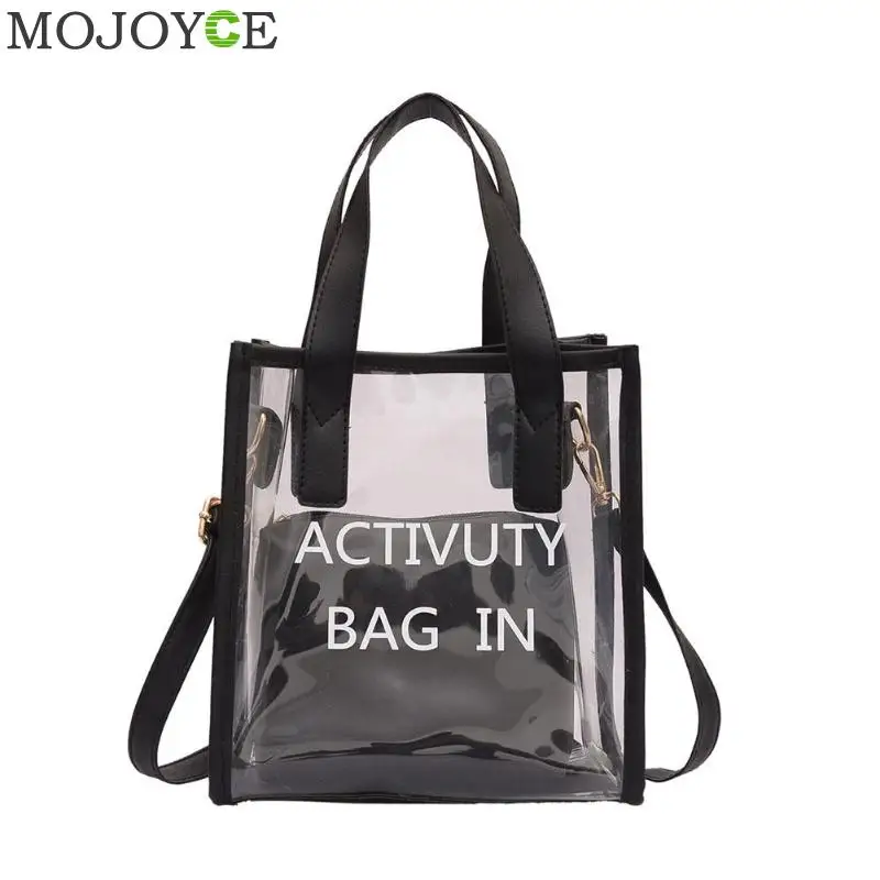 2 قطعة/المجموعة شفافة الكتف رسول باه واضح PVC النساء Crossbody أكياس إلكتروني هلام الفاخرة الإناث بولسا أعلى يد