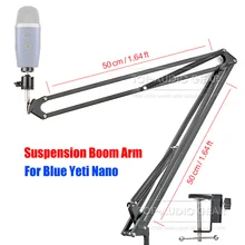 Настольная подвесная ножничная рукоятка, профессиональная стойка для микрофона, Настольный зажим, зажим, держатель, крепление для синего Yeti Nano, стойка для записи микрофона