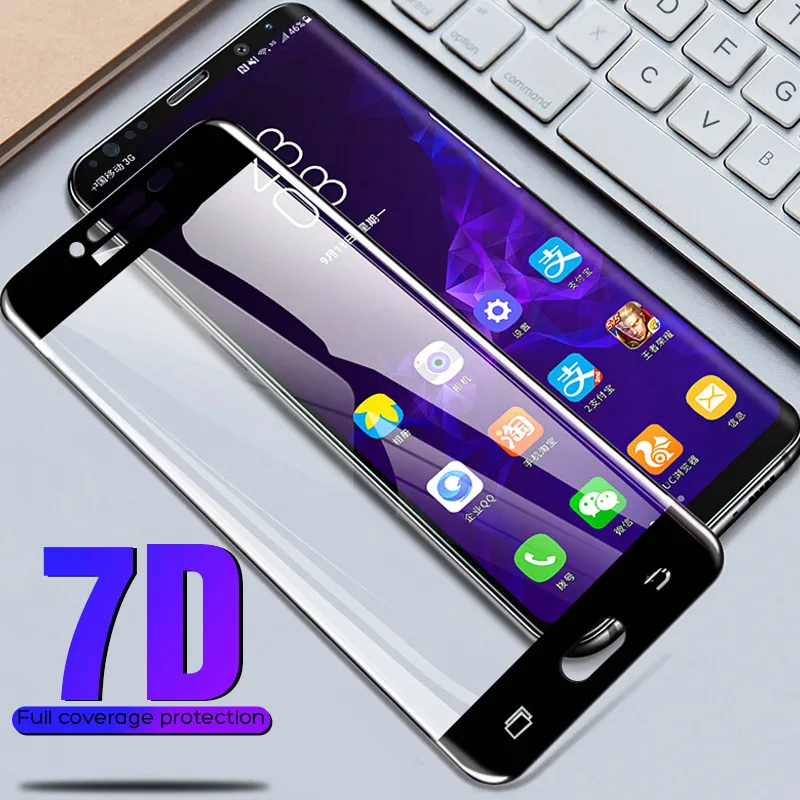 

7D 9H Tempered Glass For Samsung Galaxy A3 A5 A7 2016 2017 S6 S7 Screen Protector For Samsung A5 A7 A8 Plus 2018 Glass Film