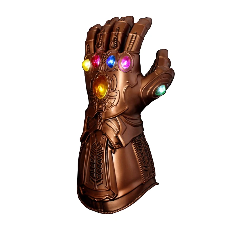 

LED Light Thanos Infinity Gauntlet Avengers Infinity War Cosplay LED Gloves Latex Action Figure Model Toys Gift Halloween Props