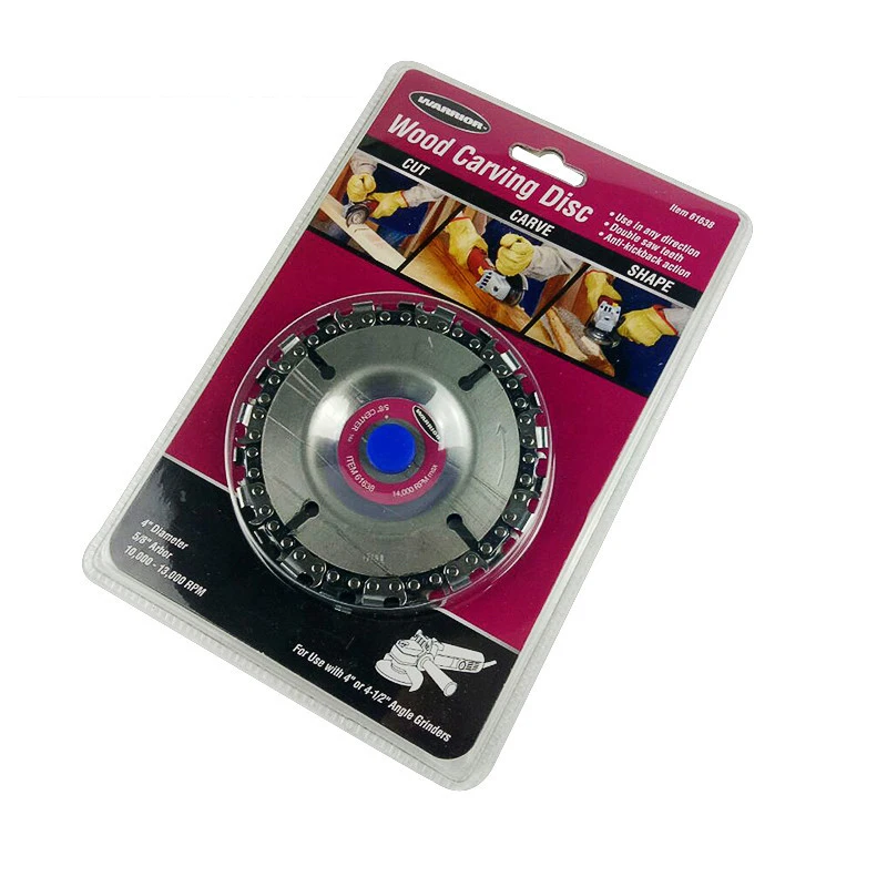 

Woodworking Chain Plate Angle Grinding Chain Wheel Wood Carving Disc for Angle Grinder