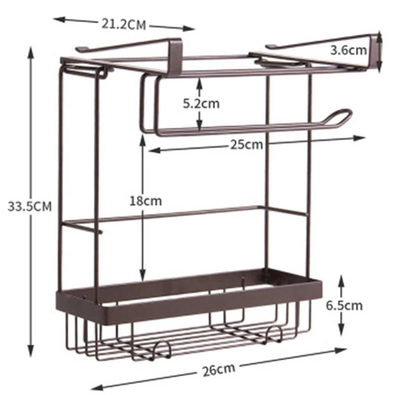 المطبخ تخزين منظم ورقة حامل شماعة للمنشفة التوابل التوابل تخزين مقصورة حوامل شماعات هوك منظم مطبخ الرف