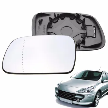 

Left Passenger Side Heated Wide Angle Wing Door Mirror Glass For Peugeot 307 407