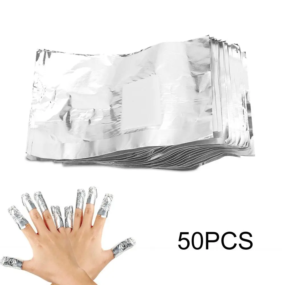 50 шт лак для ногтей Удаление Tinfoil обертывания хлопок УФ-Гель-лак отмачиваемый
