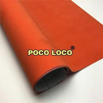

Orange Velvet Fabric Car Vinyl Stickers-Car Interior Decoration-Furniture Door Automobiles Vinyl Decor-Vinyl Wrap Adhesive Car