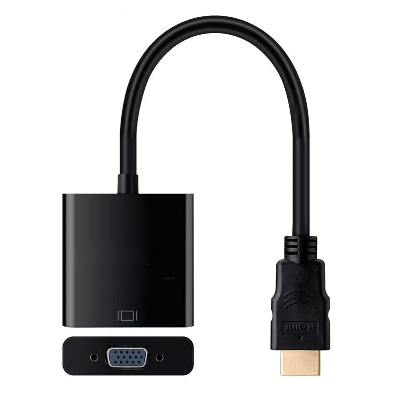 OcioDual адаптер hdmi-vga кабель-Аналоговый Цифровой преобразователь черный Мужской конвертер ТВ-монитор Full hd сигнал