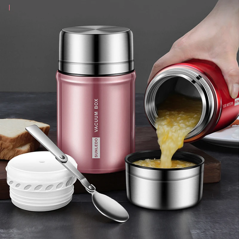 

750/1000ml Thermos for Food Thermos Container Long Lasting Insulation Stainless Steel Termo for Kid Adult Lunchbox with Handbag