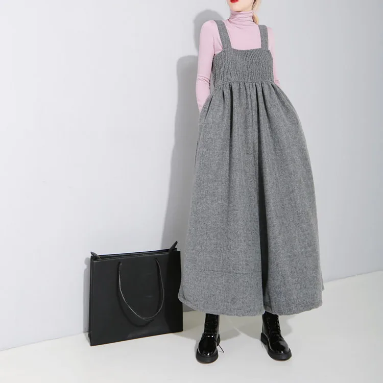 Las Pantalones Formal Pantalón Oficina gris Otoño Invierno Ancho Mujeres Moda Elegante Pierna Negro E De Ol La qw4pgx