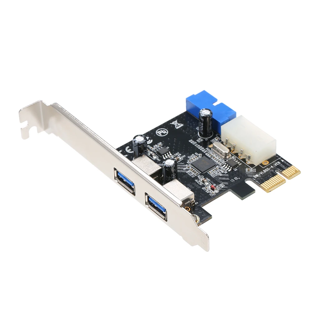 

PCI-E to USB 3.0 Expansion Card 19-Pin Converter External 2 Port USB 3.0 Dual USB 3.0 interface For PC Desktop
