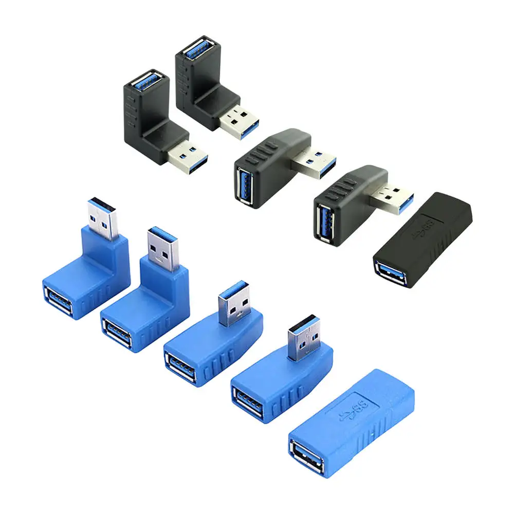 

1Pc 90 Degree USB Male to Female Left and Right Connector Up Down Angled L Shaped Adaptors USB Extension Adapter