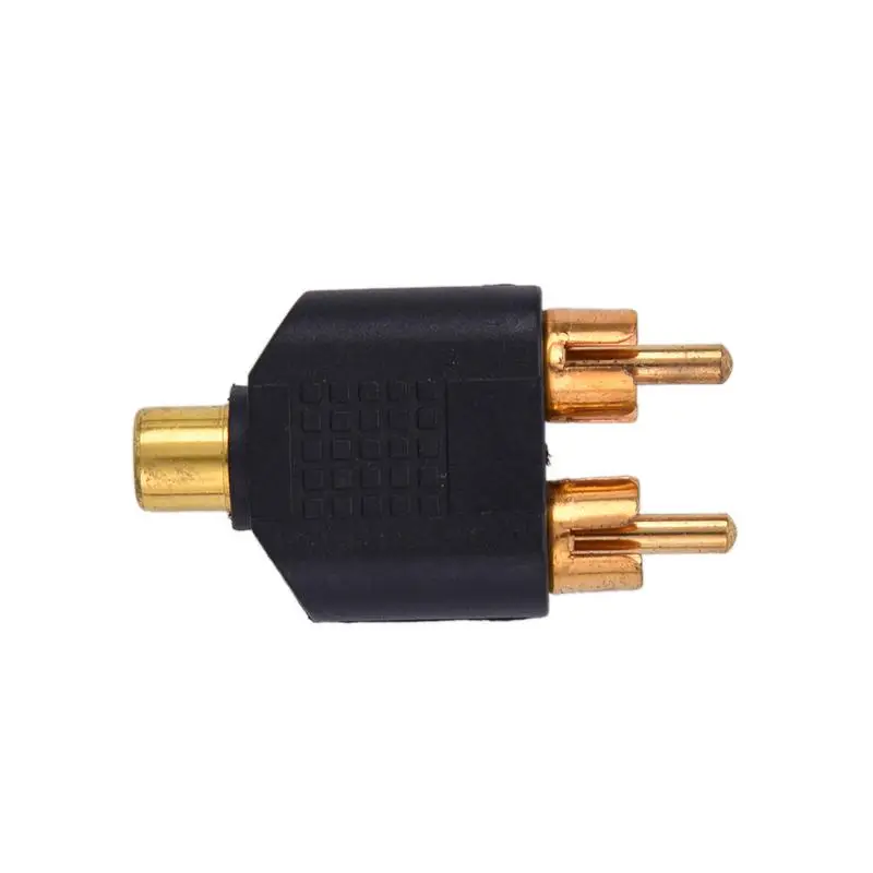 RCA Женский к 2RCA мужской адаптер AV аудио штекер мужскому Y сплиттер конвертер для