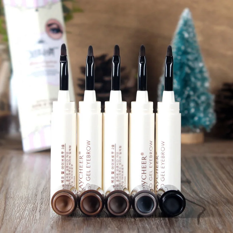 

5 Colors Long Lasting Waterproof Eyebrow Mascara Cream Eye Brow Shadow Makeup Beauty Comstic Tools with Brush
