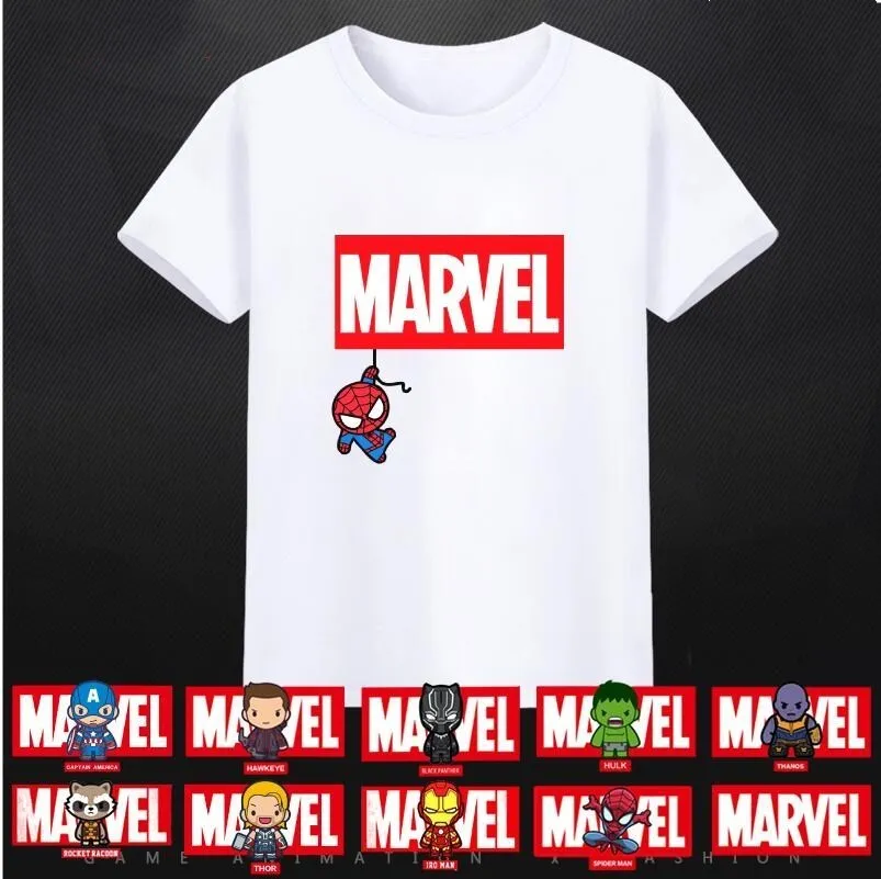 

Summer Marvel T-shirt Kids Boy Clothing Avengers Boys T Shirt Clothes Captain America Batman Spiderman Superman T Shirt Clothing