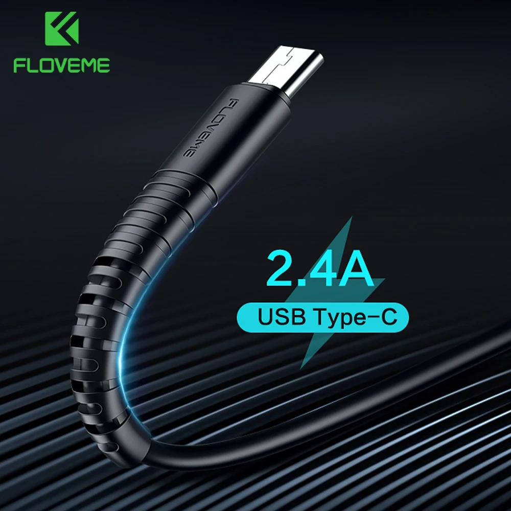 FLOVEME usb type C 0 3 m/1 m высокопрочный USB кабель для samsung S9 Note 9 S8 a передачи данных зарядное