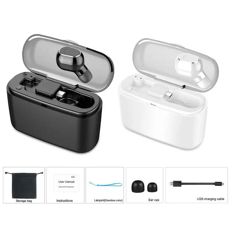 

Bluetooth Earphone TWS 3D Stereo Wireless Handsfree Long Standby In-ear Earphone Mini Compact Earbuds Built-in Mic With Charging