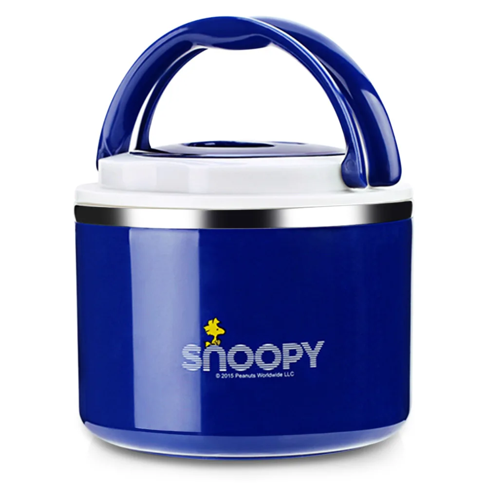 

SNOOPY 1200ml stainless steel Portable thermal insulation Pot Single Layer non-toxic Leakproof Lunch Box Bento food Container