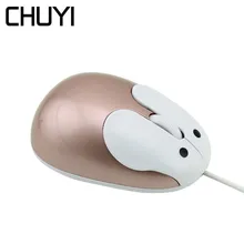 CHUYI Мини милый мультяшный Кролик Мышь для девочки Проводная компьютерная USB мышь 1200 dpi оптическая 3D мышь для ноутбука детский подарок
