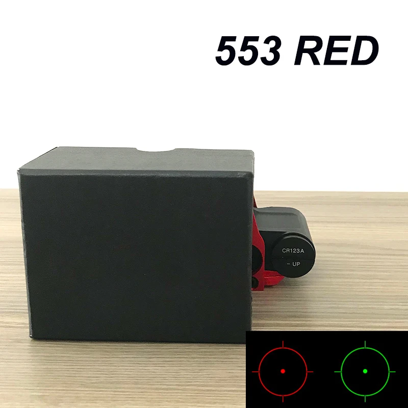 RED Tactical 553 punto rojo verde mira holográfica reflejo mira 20mm montaje de carril para pistola de Airsoft