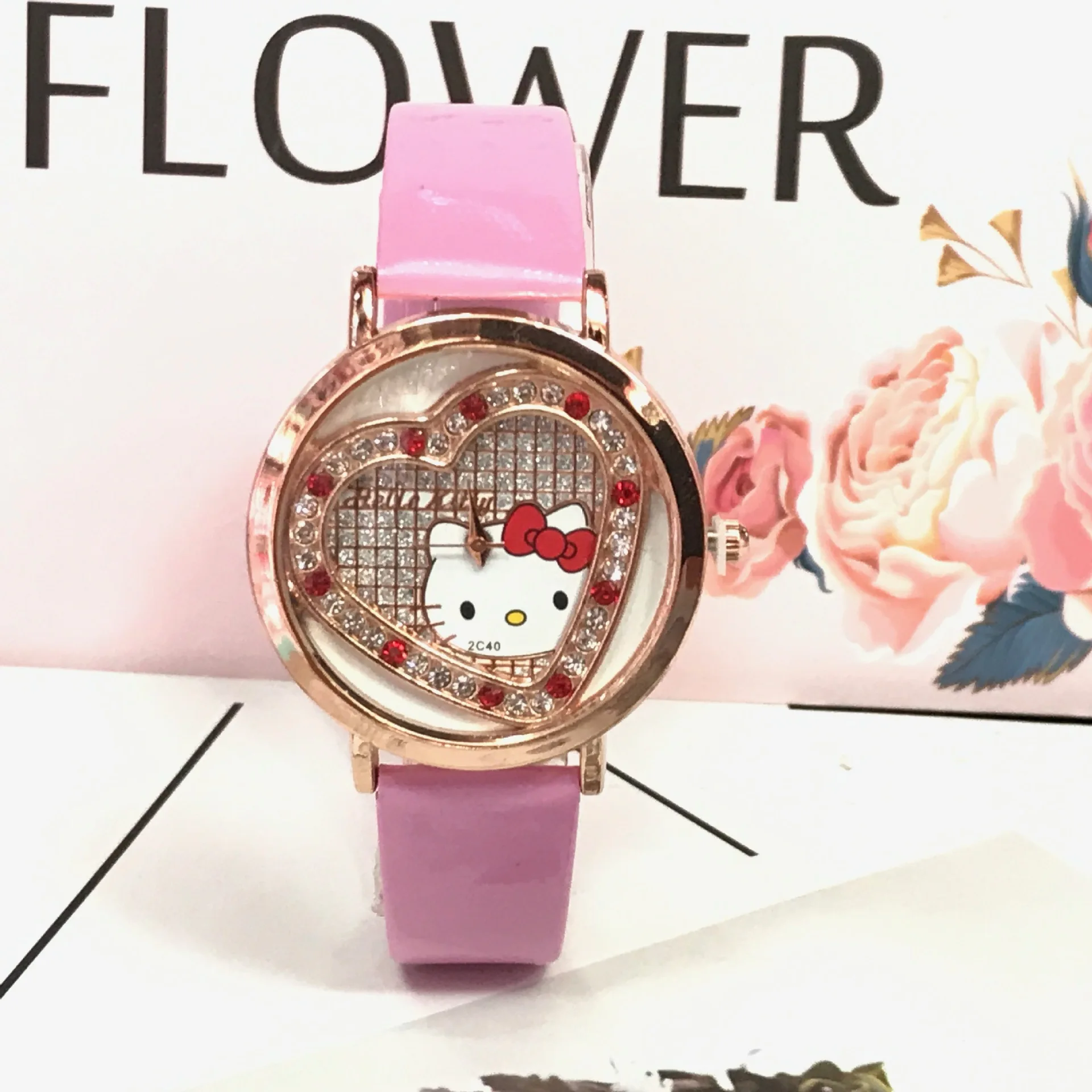 Просверленные часы Модные мультфильм кристалл часы для девочек и детей наручные часы Reloj de estudiante