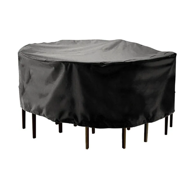 

Round Waterproof Dust Cover 210D Polyester Garden Patio Table Chair Case Outdoor Dustproof Rainproof Furniture Protector