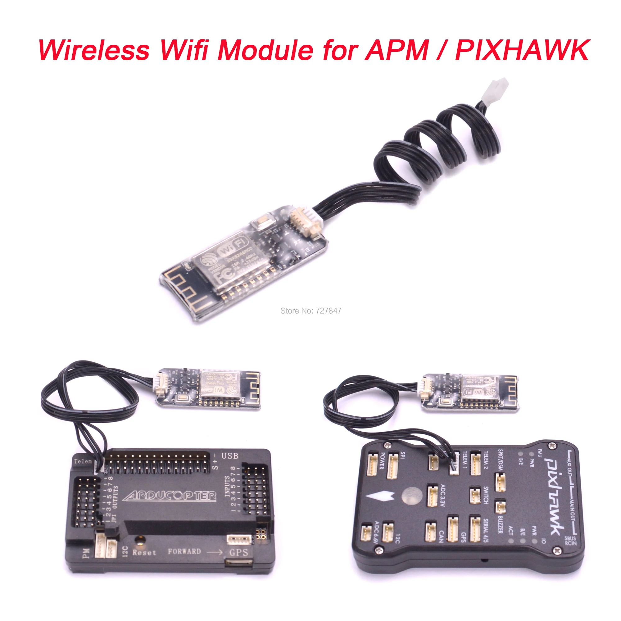 

NEW APM Pixhawk Wireless Wifi Module Replacement of 3DR Radio Telemetry Support PC Phone Data Setting