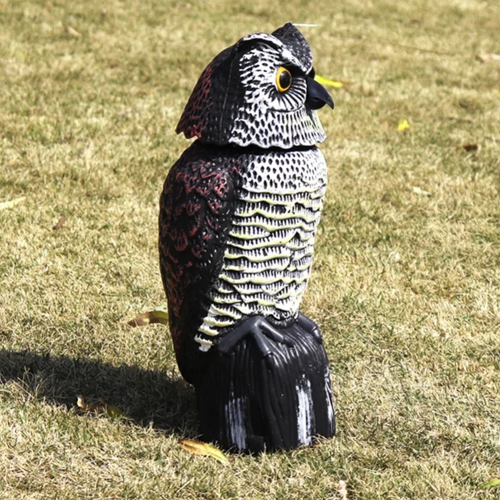 Outdoor Hunting Plastic Fake Owl Crow Decoys Garden Yards Ornaments Scarecrow Pest Deterrent Repeller Garden Bird Scarecrow