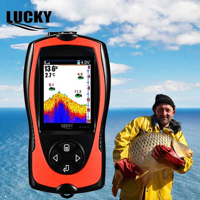 LUCKY Fishing Finder Для Каяка, рыбалки, подледной рыбалки, эхолот, глубина, Мути-язык, детектор глубины, эхолот, сонар, FF1108-1CT