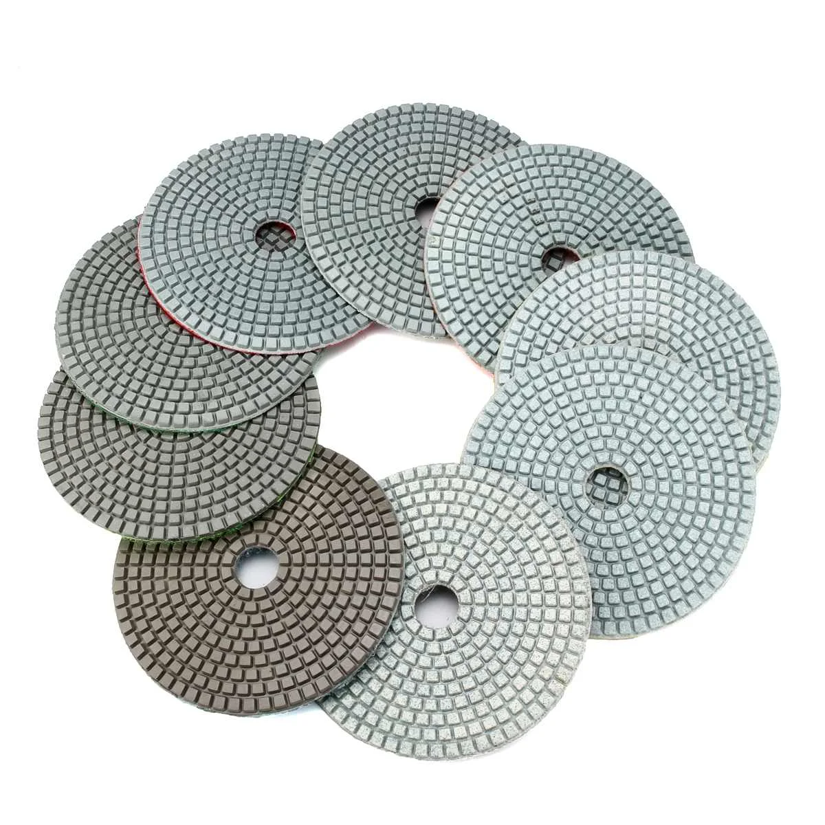 New 1 pcs / 10 Pcs 5 inch Diamond Polishing Pads Grit 50 6000 Grits Wet / Dry Sanding Disc for